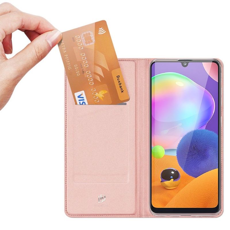 Pouzdra Na Samsung Galaxy A31 Flipové Pouzdro Saténový Efekt