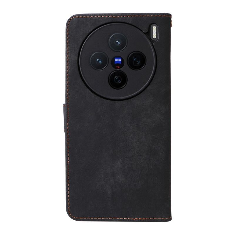 Peněženková Pouzdra Vivo X200 Kryty Na Mobil Semišový Efekt S Popruhem