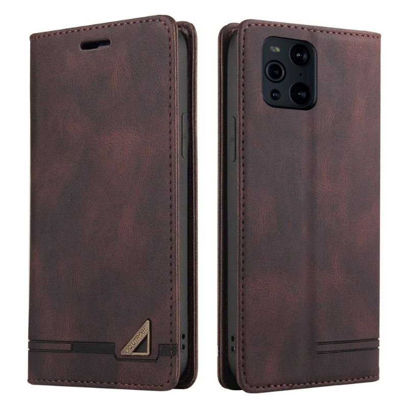 Flipové Pouzdro Na Oppo Find X3 Pro Gq.utrobe Faux Leather Retro