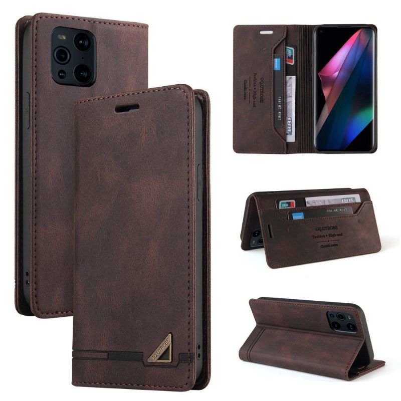 Flipové Pouzdro Na Oppo Find X3 Pro Gq.utrobe Faux Leather Retro