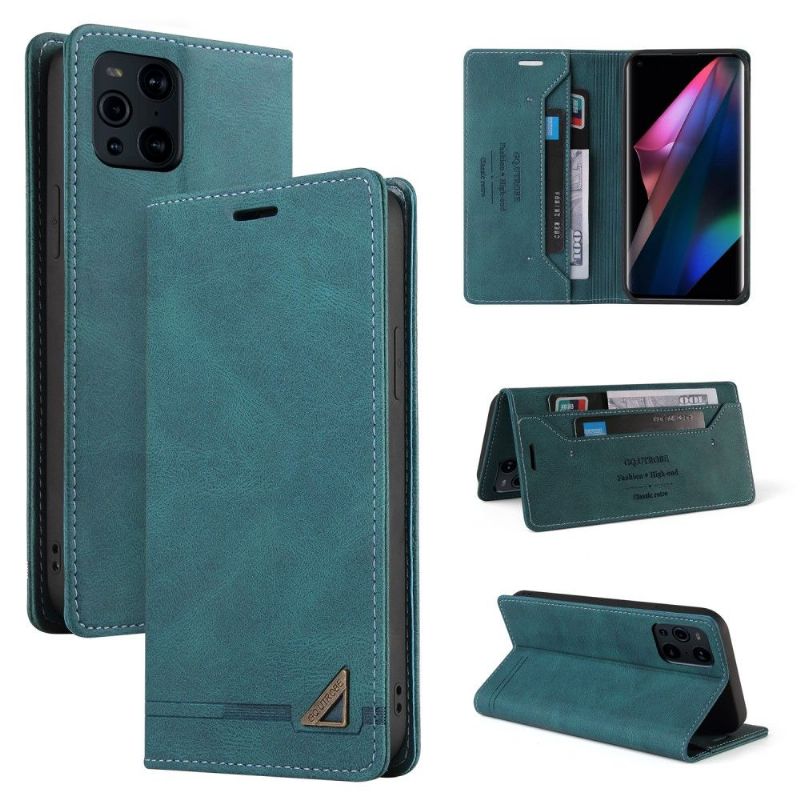 Flipové Pouzdro Na Oppo Find X3 Pro Gq.utrobe Faux Leather Retro