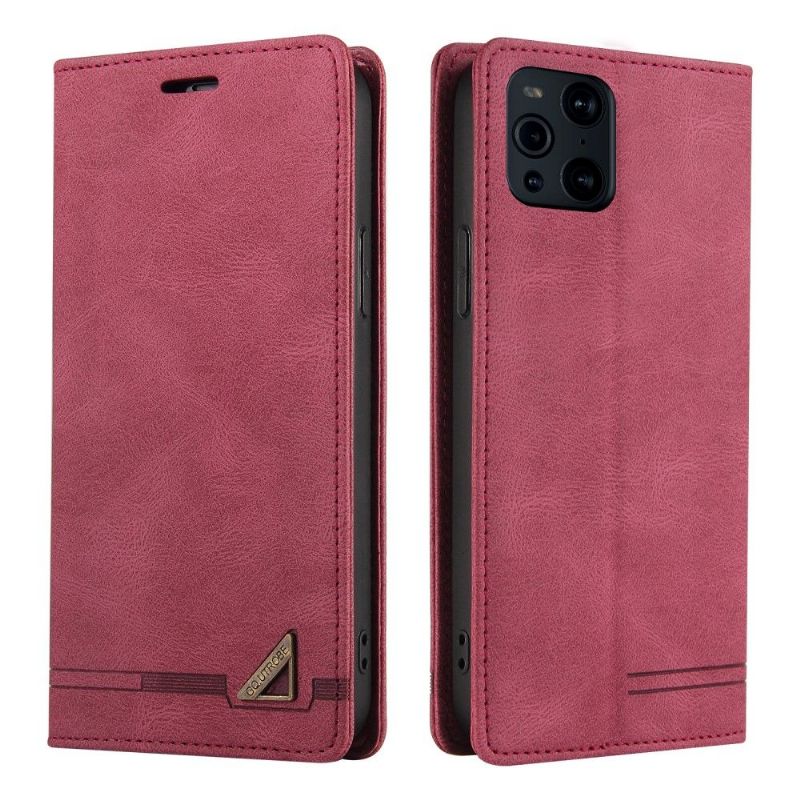 Flipové Pouzdro Na Oppo Find X3 Pro Gq.utrobe Faux Leather Retro