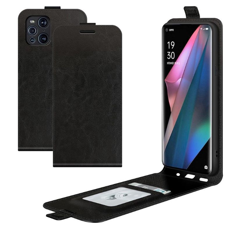 Flipové Pouzdro Na Oppo Find X3 Pro Kožené Pouzdro Vertikální Umělá Kůže