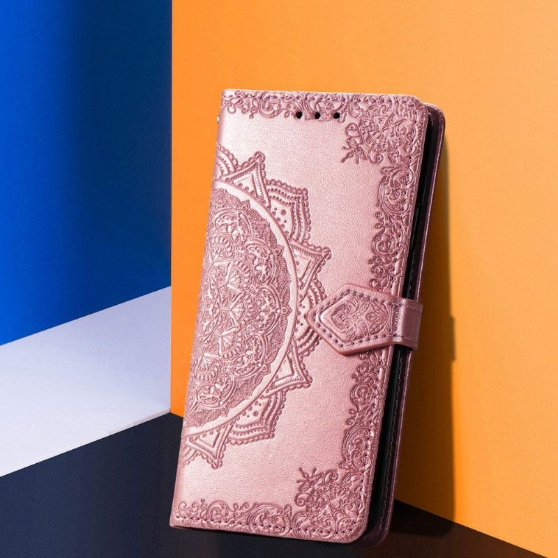 Flipové Pouzdro Na Oppo Find X3 Pro Mandala Reliéf Z Umělé Kůže