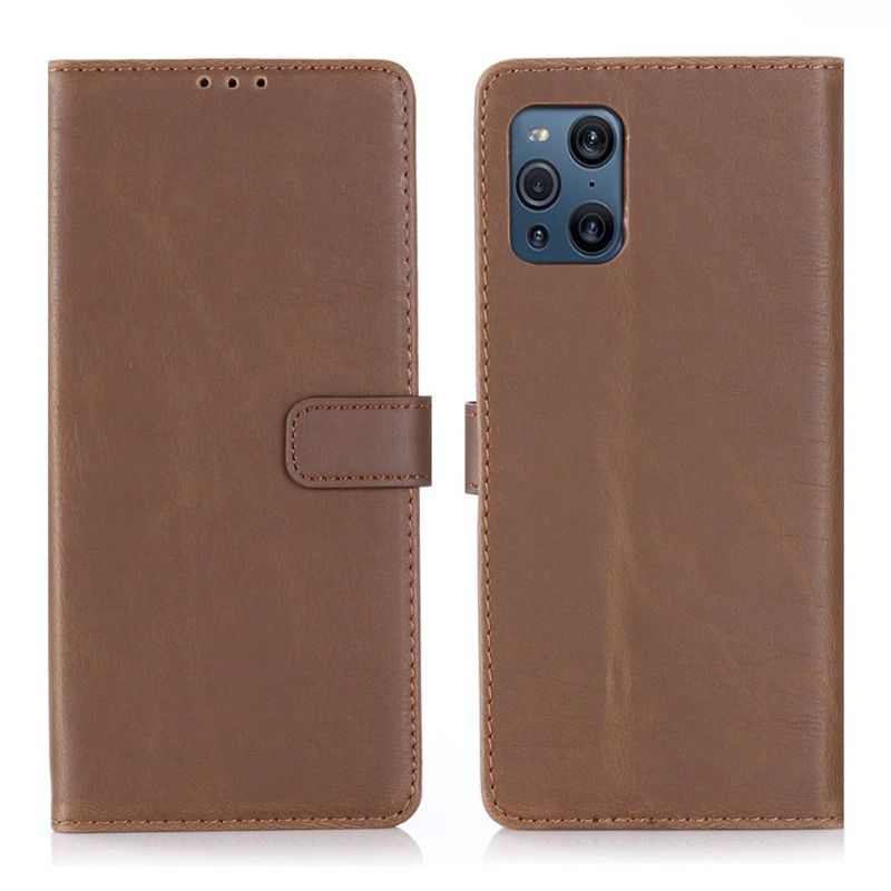 Kožené Pouzdro Folio Na Oppo Find X3 Pro Flipové Pouzdro Retro Folie Z Umělé Kůže