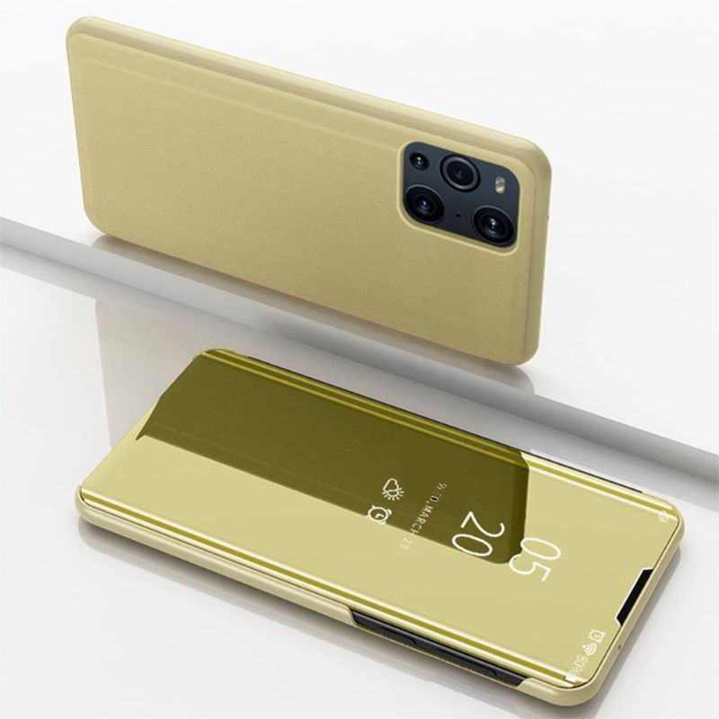 Kryt Na Oppo Find X3 Pro Flipové Pouzdro Zrcadlový Efekt