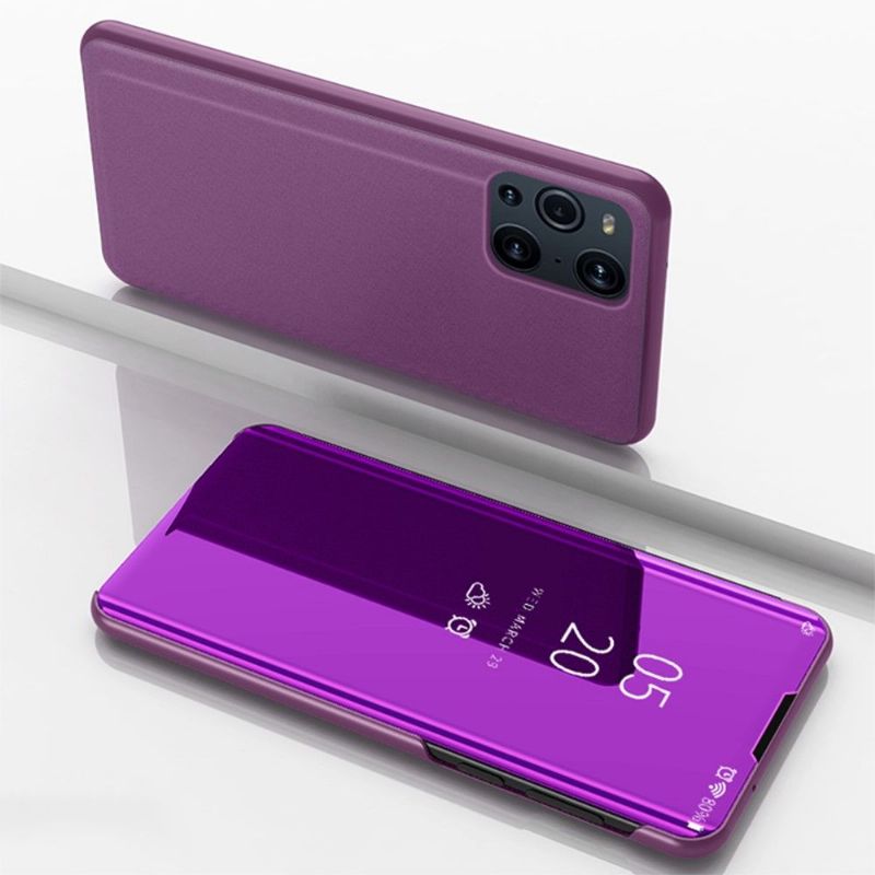 Kryt Na Oppo Find X3 Pro Flipové Pouzdro Zrcadlový Efekt