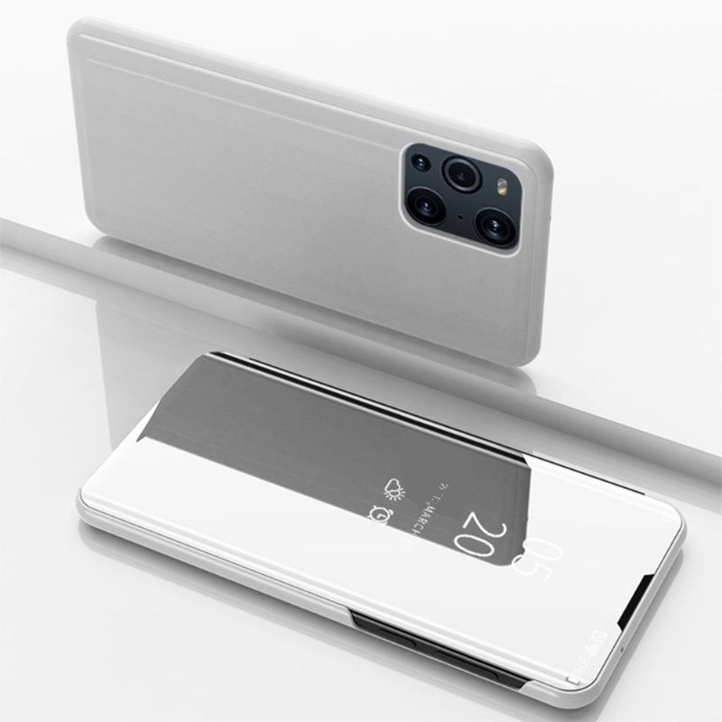 Kryt Na Oppo Find X3 Pro Flipové Pouzdro Zrcadlový Efekt