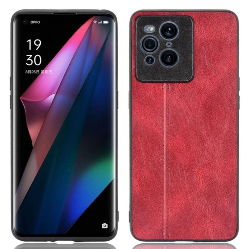 Kryt Na Oppo Find X3 Pro Kožený Efekt