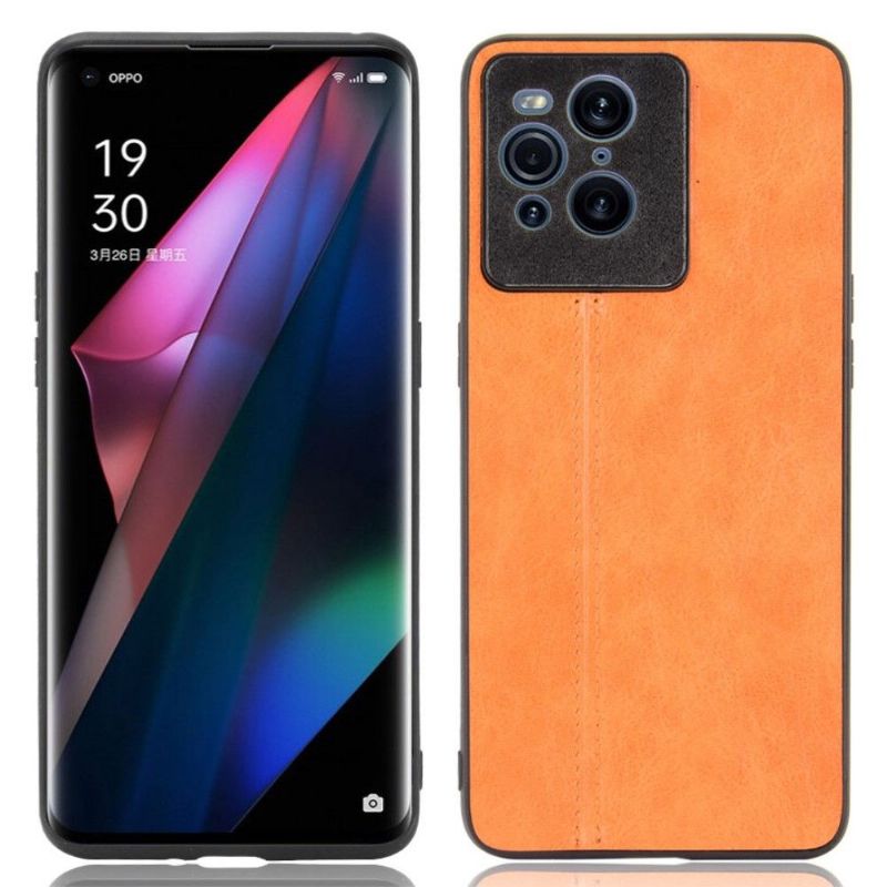 Kryt Na Oppo Find X3 Pro Kožený Efekt