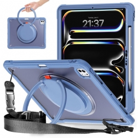 Kryt iPad Pro 13 (2024) Kryty Na Mobil Otočná Podpěra A Ramenní Popruh