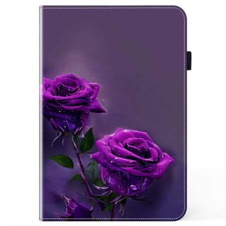 Pouzdra iPad Pro 13 (2024) Kryty Na Mobil Fialové Růže