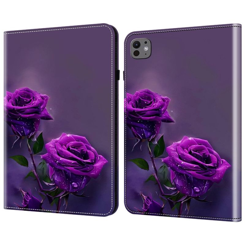 Pouzdra iPad Pro 13 (2024) Kryty Na Mobil Fialové Růže