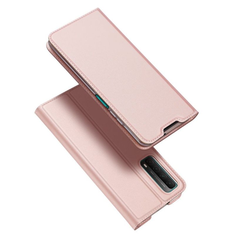 Flipové Pouzdro Na Huawei P Smart 2021 Obchodní Saténový Efekt