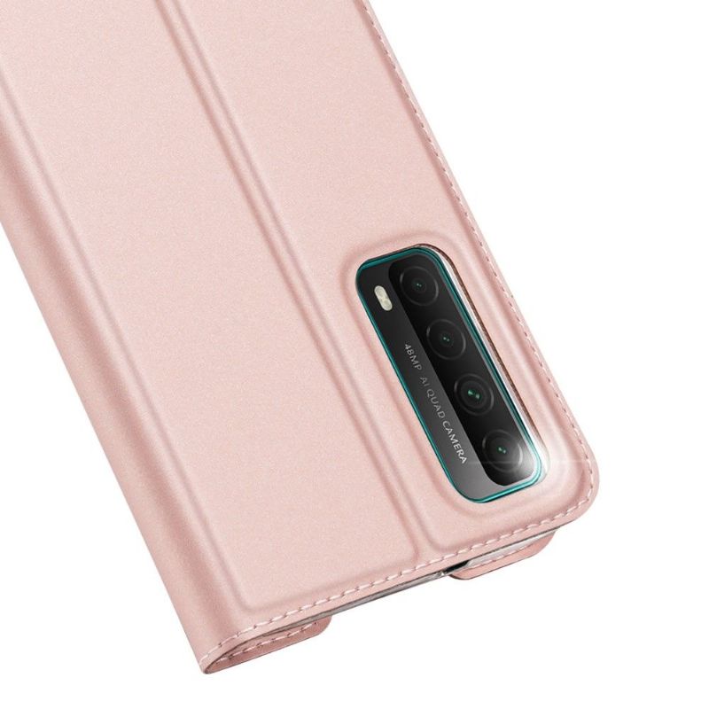 Flipové Pouzdro Na Huawei P Smart 2021 Obchodní Saténový Efekt