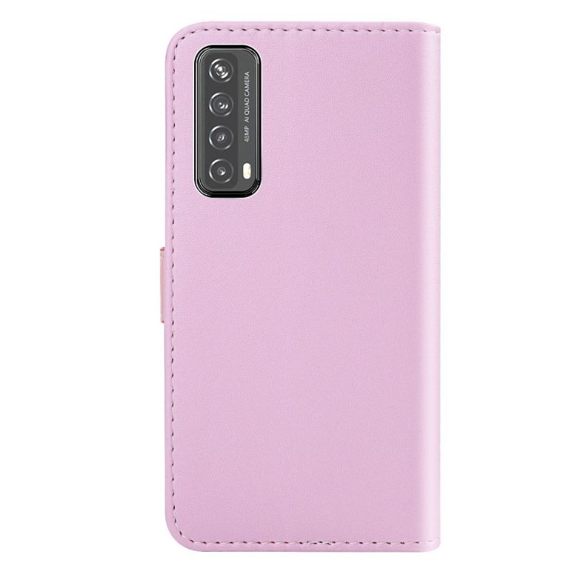Flipové Pouzdro Na Huawei P Smart 2021 Tříbarevné Prošívání Z Umělé Kůže