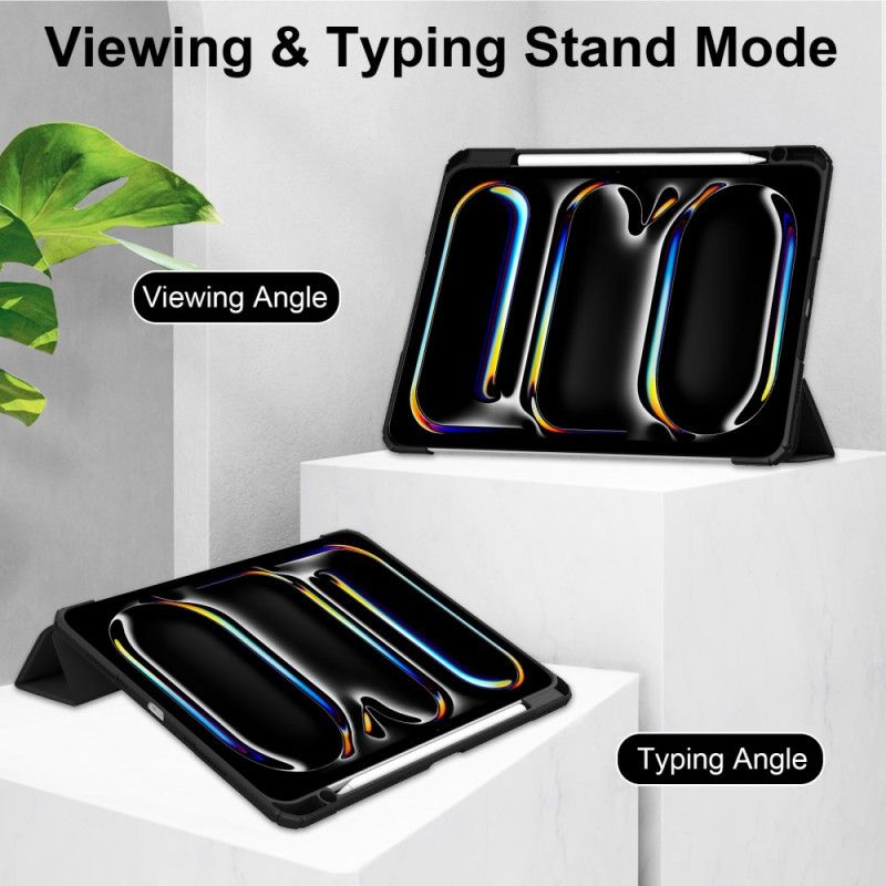 iPad Pro 13 (2025) Průhledné Pouzdro Z Umělé Kůže