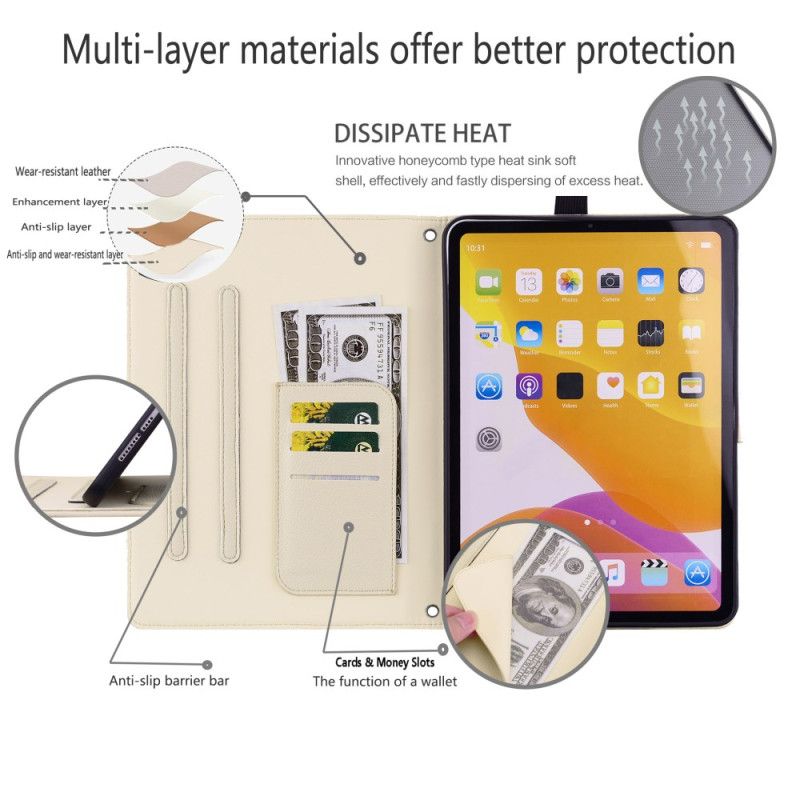 Kožený Kryt iPad Pro 13 (2025) Kočičí Hlava