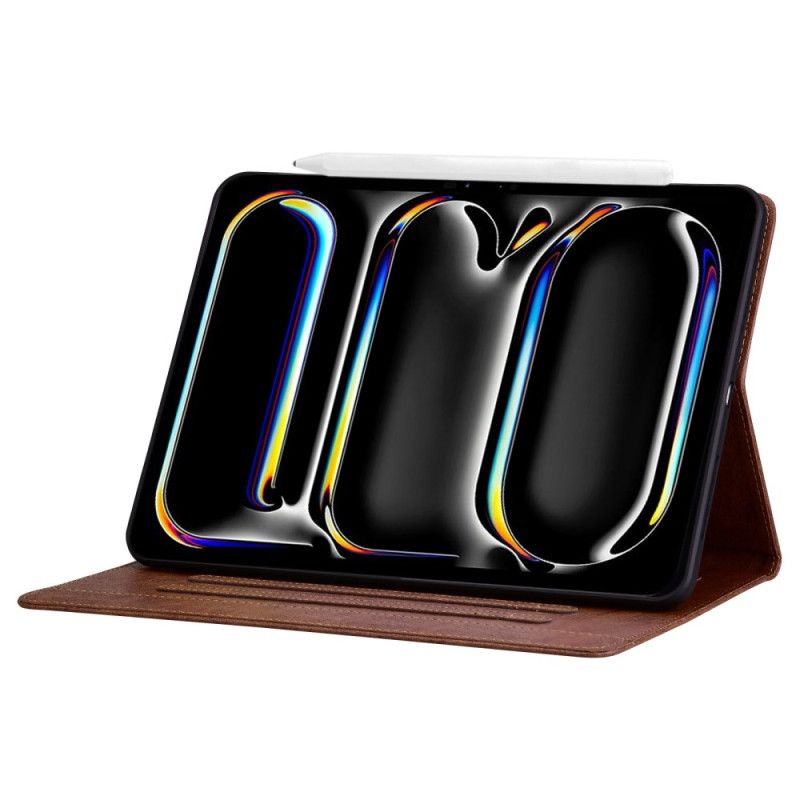 Kožený Kryt iPad Pro 13 (2025) Magnetické Zapínání S Kočičím Vzorem