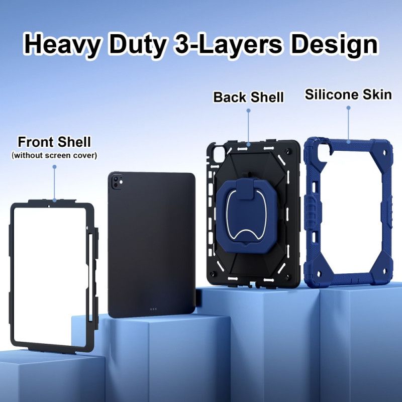 Kryt iPad Pro 13 (2025) Dvoubarevný Stojan A Ramenní Popruh