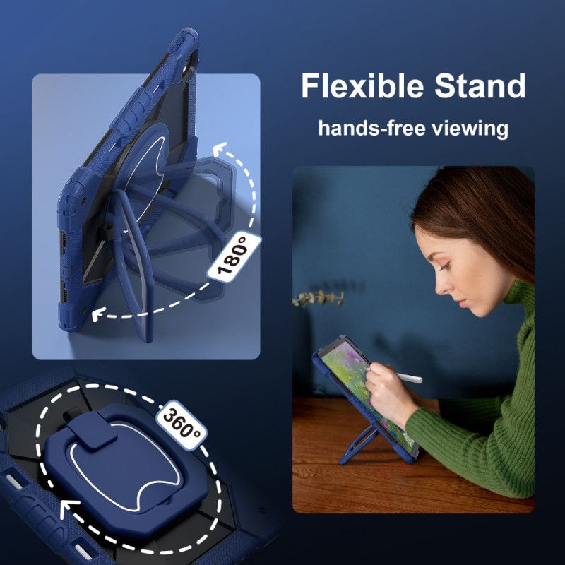 Kryt iPad Pro 13 (2025) Dvoubarevný Stojan A Ramenní Popruh