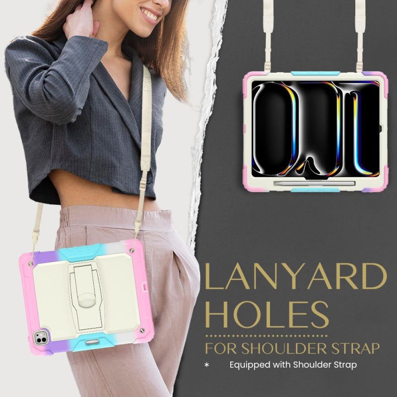 Kryt iPad Pro 13 (2025) Odolné S Držákem Na Pero A Ramenním Popruhem