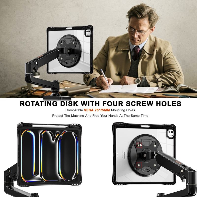 Kryt iPad Pro 13 (2025) Průhledný Se Stojánkem