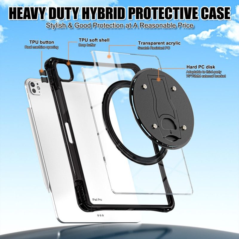 Kryt iPad Pro 13 (2025) Průhledný Se Stojánkem