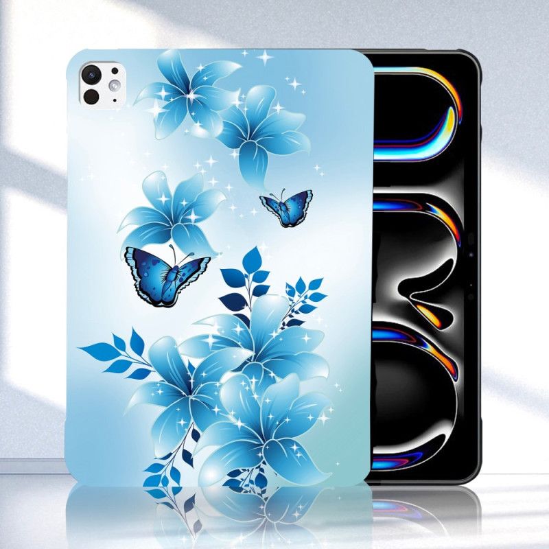 Kryt Na iPad Pro 13 (2025) Modré Motýly