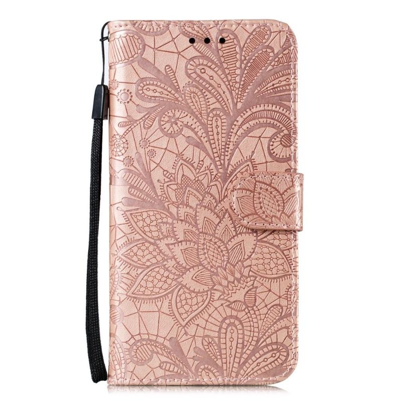 Flipové Pouzdro Na Xiaomi Redmi Note 9S / Redmi Note 9 Pro Květinová Krajka