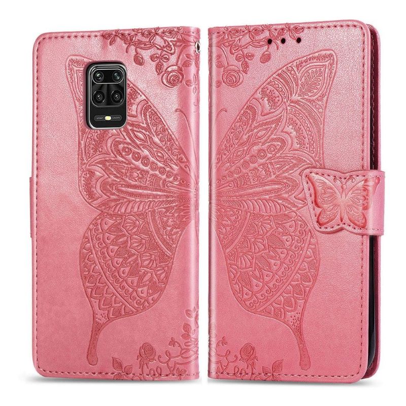 Flipové Pouzdro Na Xiaomi Redmi Note 9S / Redmi Note 9 Pro Reliéfní Motýl