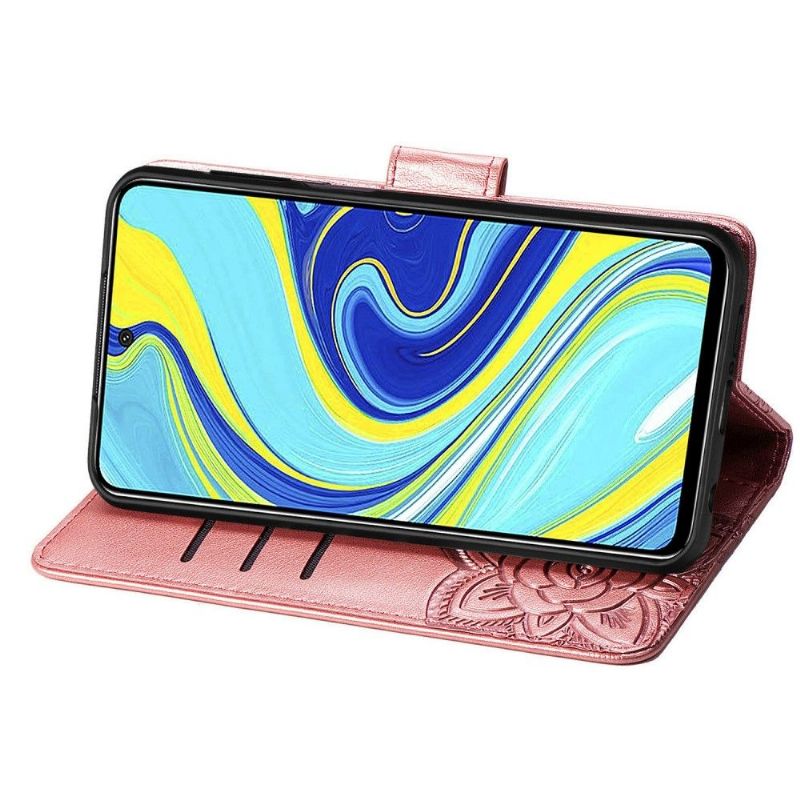 Flipové Pouzdro Na Xiaomi Redmi Note 9S / Redmi Note 9 Pro Reliéfní Motýl