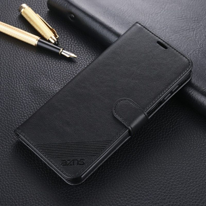 Flipové Pouzdro Na Xiaomi Redmi Note 9S / Redmi Note 9 Pro Retro Kožený Efekt Azns