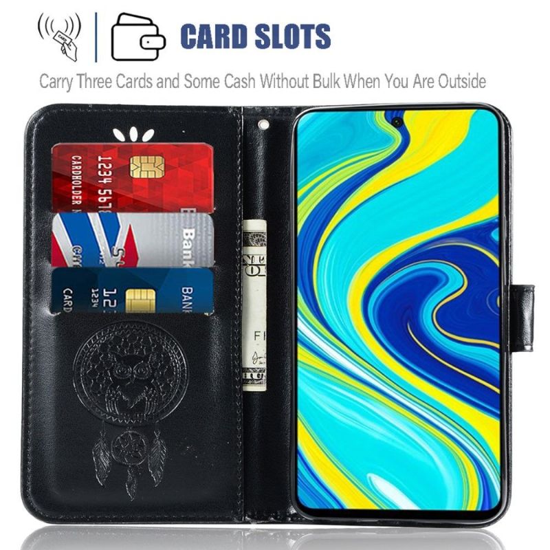 Flipové Pouzdro Na Xiaomi Redmi Note 9S / Redmi Note 9 Pro Sova Lapač Snů