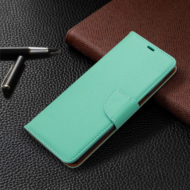 Kožené Pouzdro Folio Na Xiaomi Redmi Note 9S / Redmi Note 9 Pro Flipové Pouzdro Efekt Zrnité Kůže