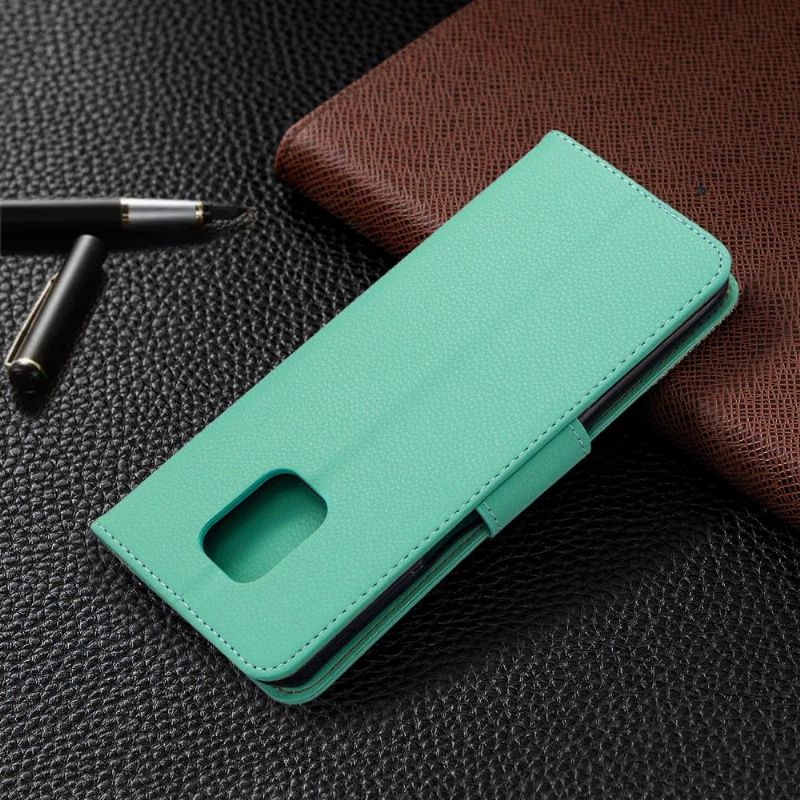 Kožené Pouzdro Folio Na Xiaomi Redmi Note 9S / Redmi Note 9 Pro Flipové Pouzdro Efekt Zrnité Kůže
