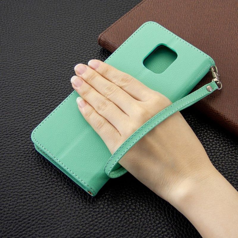 Kožené Pouzdro Folio Na Xiaomi Redmi Note 9S / Redmi Note 9 Pro Flipové Pouzdro Efekt Zrnité Kůže