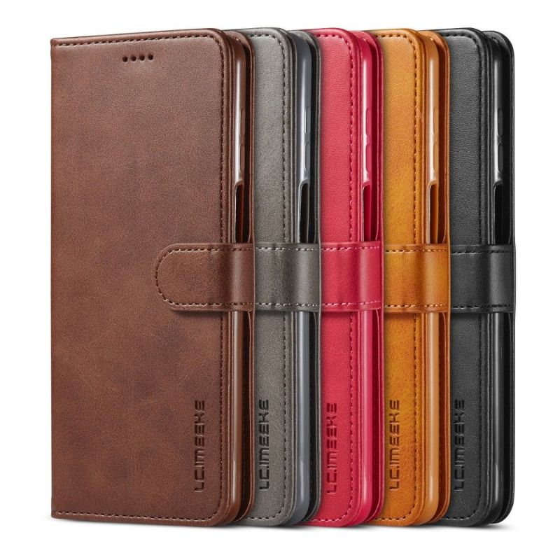 Pouzdra Na Xiaomi Redmi Note 9S / Redmi Note 9 Pro Flipové Pouzdro Kožený Efekt Lc.imeeke