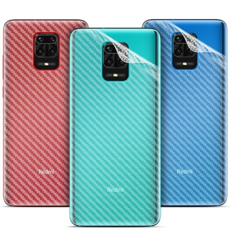 Uhlíkové Zadní Fólie Pro Xiaomi Redmi Note 9 Pro (2 Kusy)