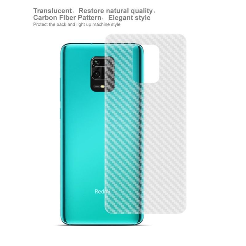 Uhlíkové Zadní Fólie Pro Xiaomi Redmi Note 9 Pro (2 Kusy)