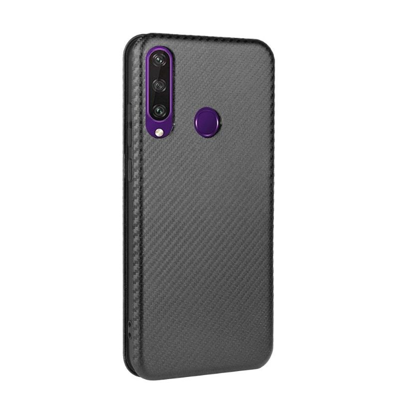 Flipové Pouzdro Na Huawei Y6p Efekt Uhlíkových Vláken