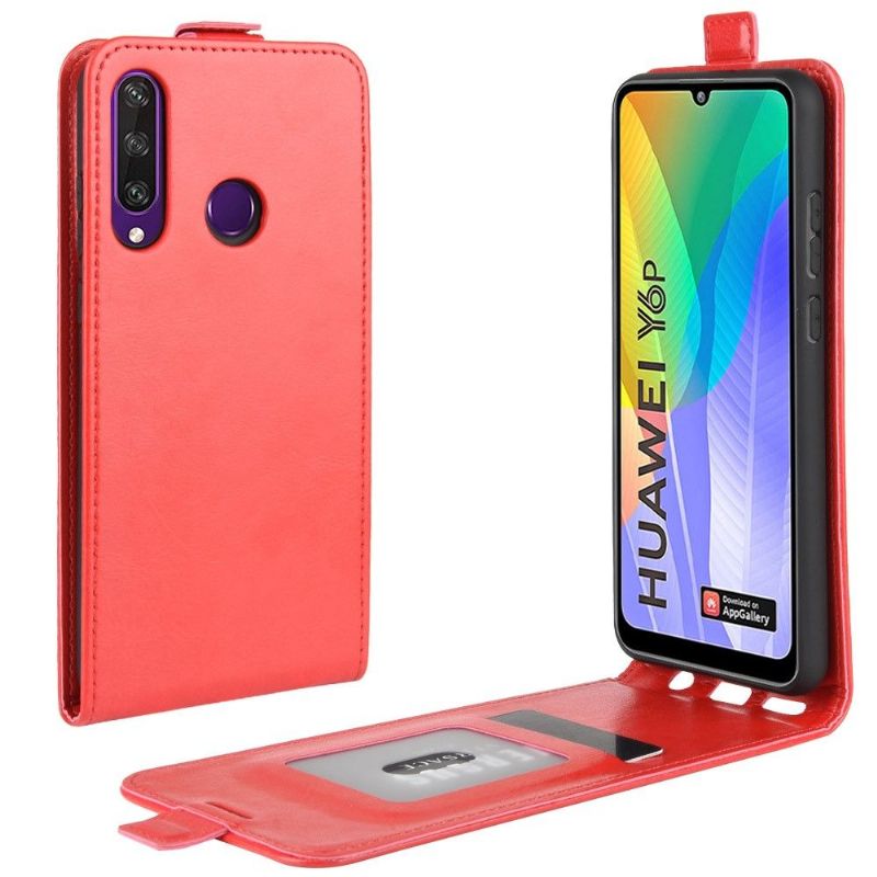 Flipové Pouzdro Na Huawei Y6p Kožené Pouzdro Vertikální Umělá Kůže