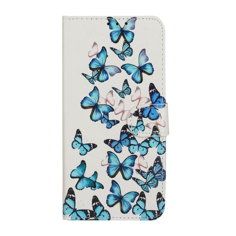 Flipové Pouzdro Na Huawei Y6p Více Modrých Motýlů