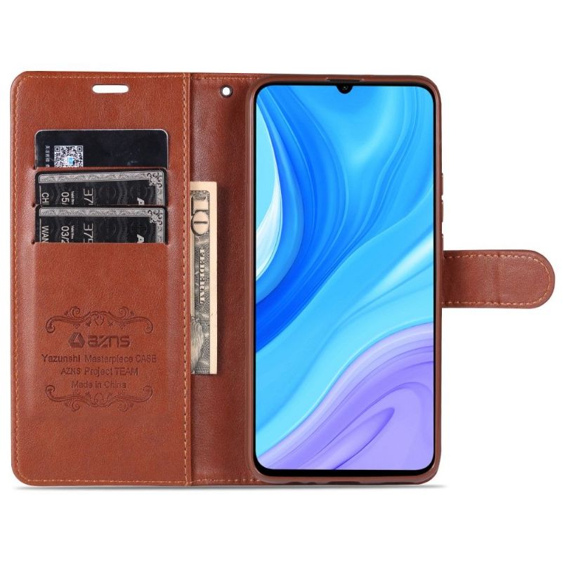 Kožené Pouzdro Na Huawei Y6p Retro Kožený Efekt Azns