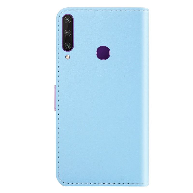 Kožené Pouzdro Na Huawei Y6p Tříbarevné Švy