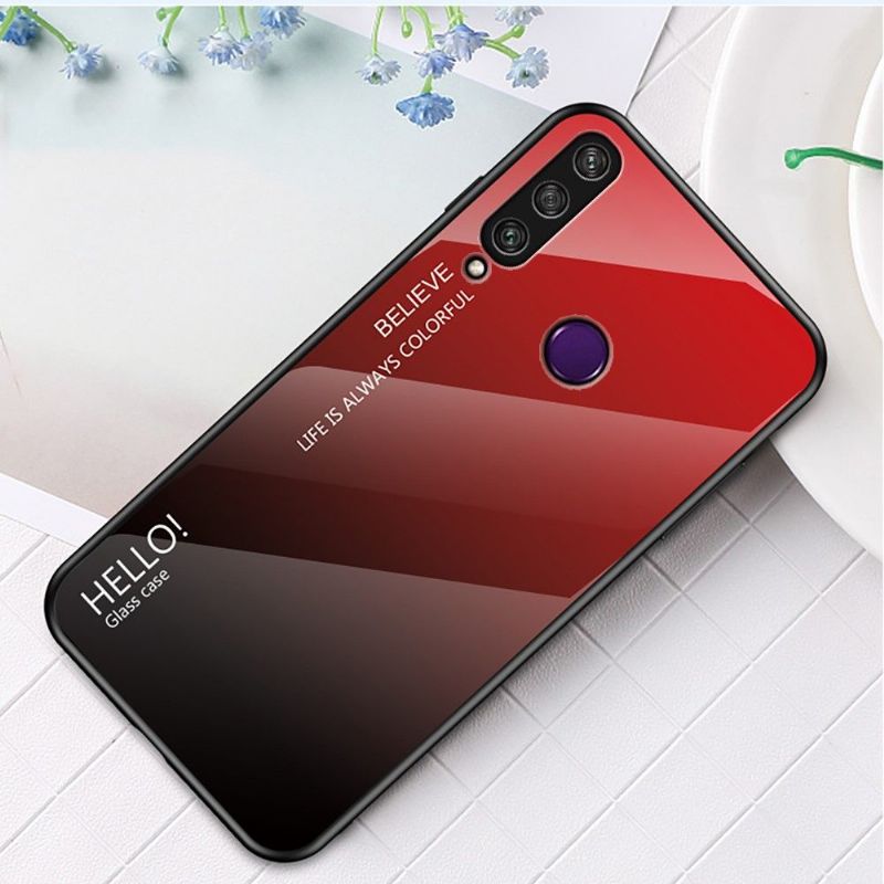 Kryt Na Huawei Y6p Skleněná Zadní Strana S Barevným Přechodem
