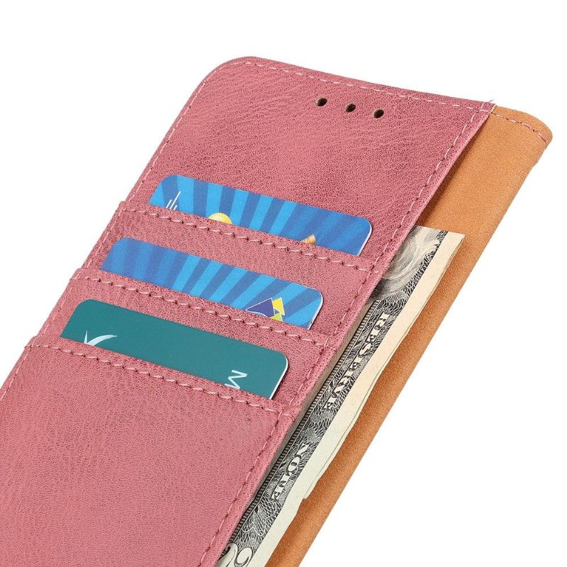 Flipové Pouzdro Na Samsung Galaxy Note 20 Držák Na Karty Z Umělé Kůže Khazneh - Růžový