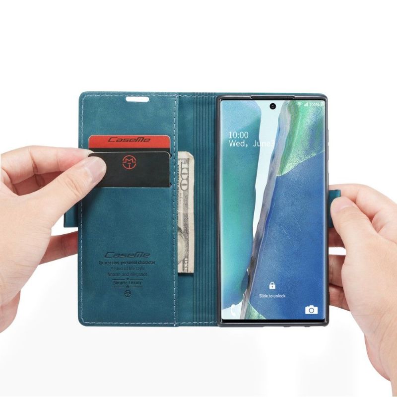 Flipové Pouzdro Na Samsung Galaxy Note 20 Golias Leather Effect - Zelená