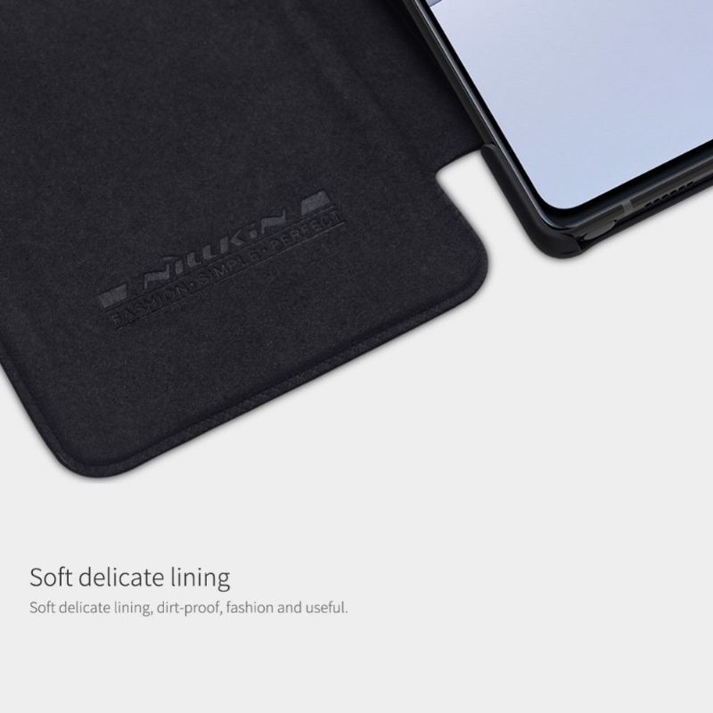 Flipové Pouzdro Na Samsung Galaxy Note 20 Kožený Efekt Qin - Černá