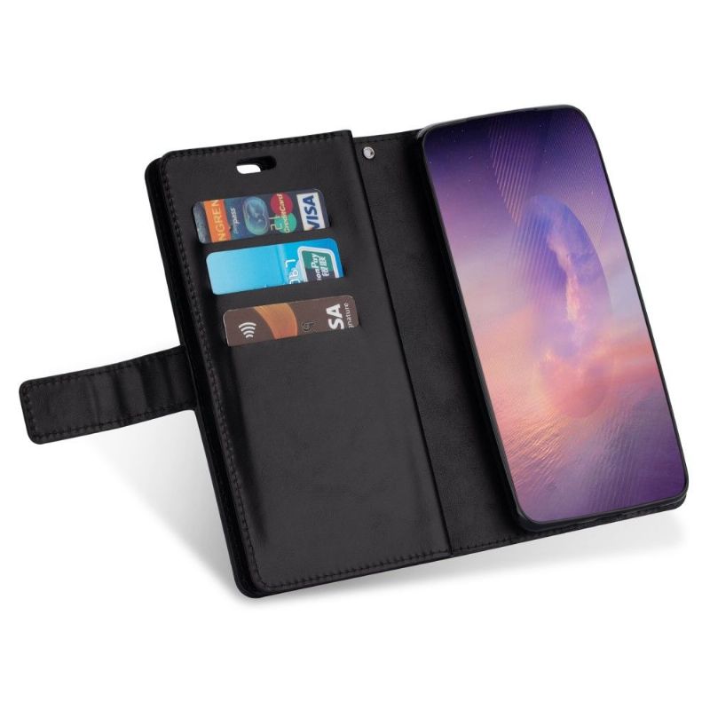 Flipové Pouzdro Na Samsung Galaxy Note 20 Na Lana Držák Karet Z Umělé Kůže